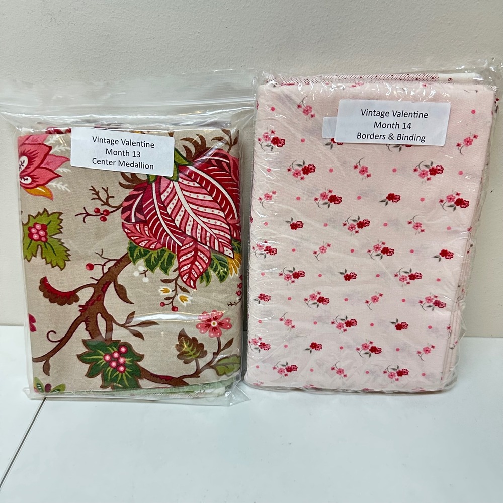 Stitchin Heaven Vintage Valentine Quilt Kit Month 13 14 Lisa Bongean Fabric